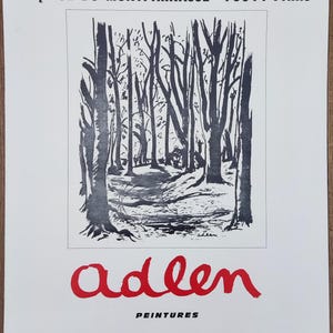 Michel Adlen original art exhibition poster - 16.5&quot;×23.7&quot; (46x61.7cm)