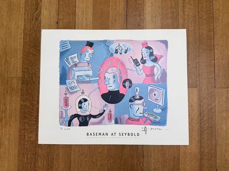 Baseman Characters Baseman Original Art Poster - 21.9