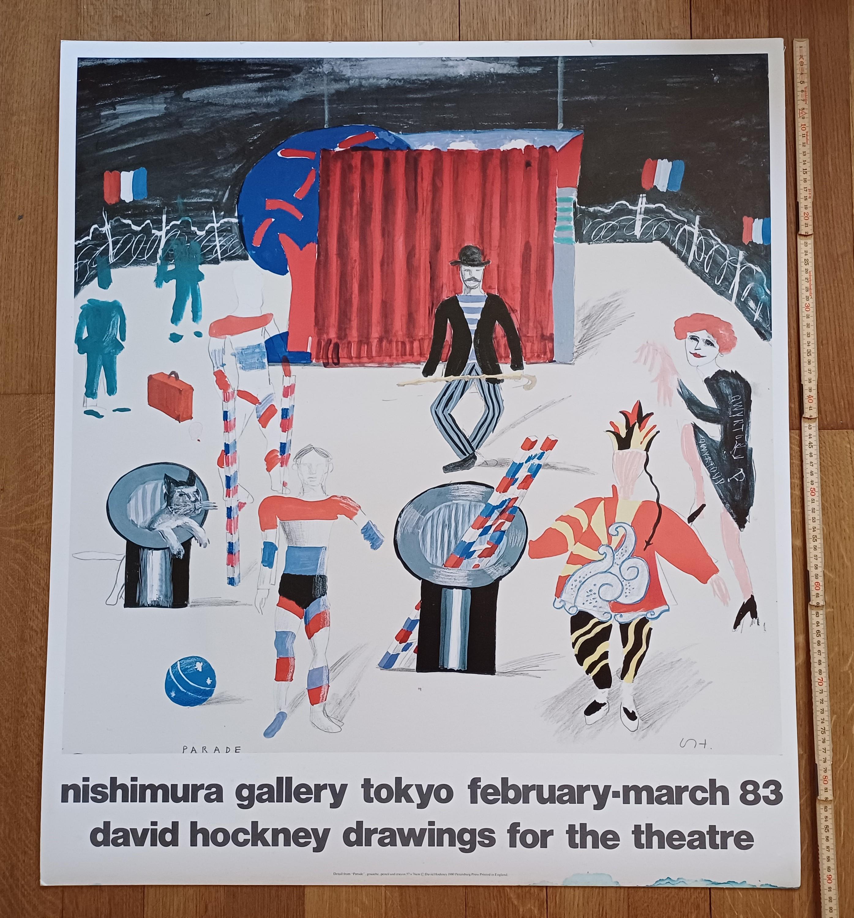 レア　David Hockney ポスター David Hockney Original Poster Used - 31.5