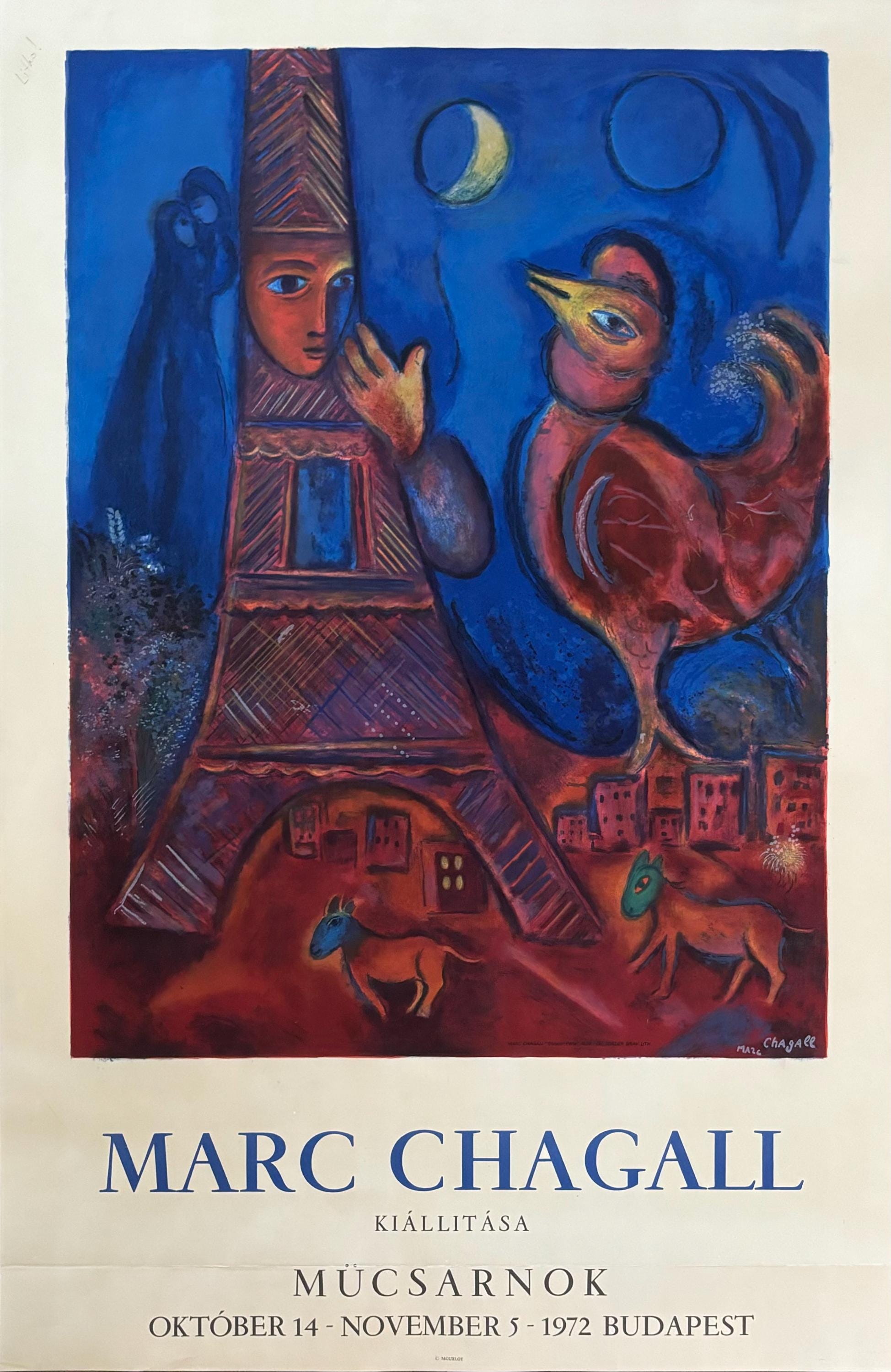 Marc Chagall Original Art Poster - 22.0