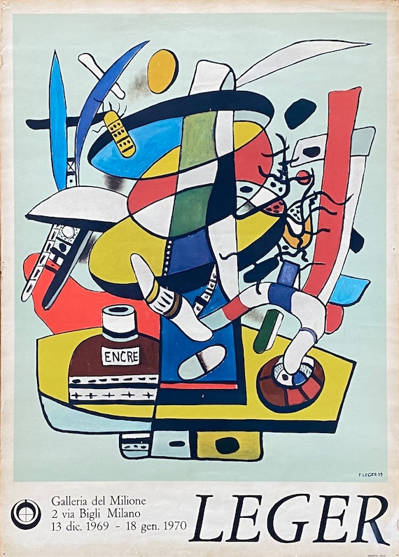 フェルナン・レジェ オリジナル アート ポスター - 19.7インチ×27.6