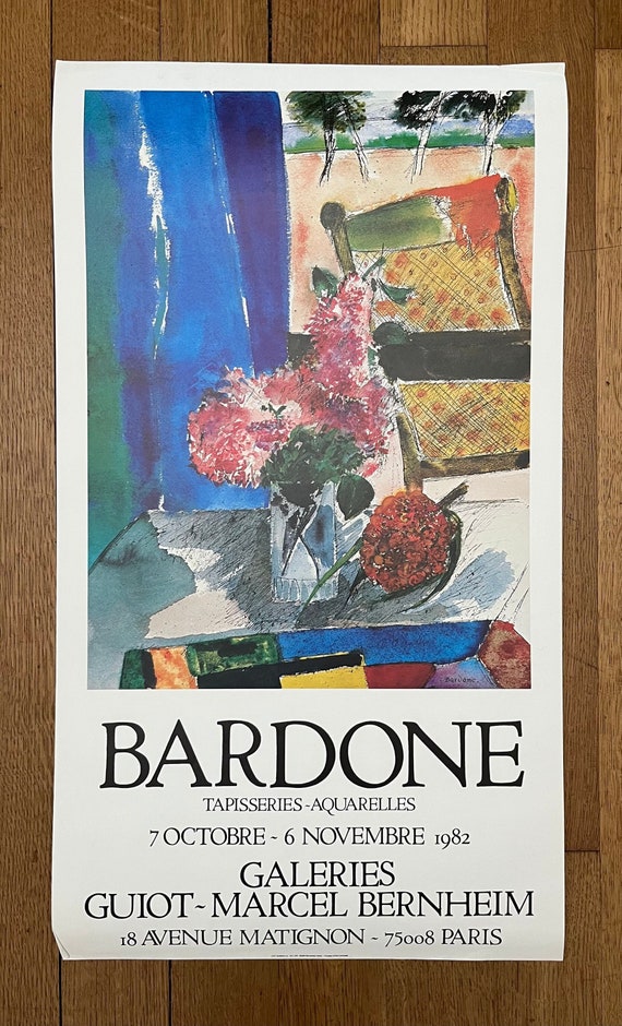 Rare Vintage 1982 Braque French Museum Exhibition Poster Rare Vintage 1982 Braque French Museum Exhibition Poster