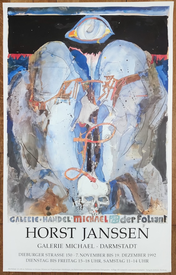 Horst Janssen Original Art Poster Monographed - 24.8