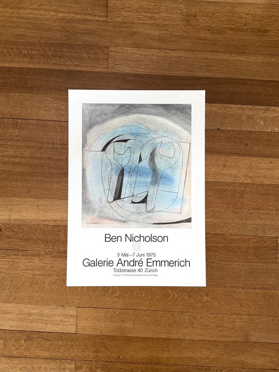 Ben Nicholson Art Exhibition Poster - 17.7