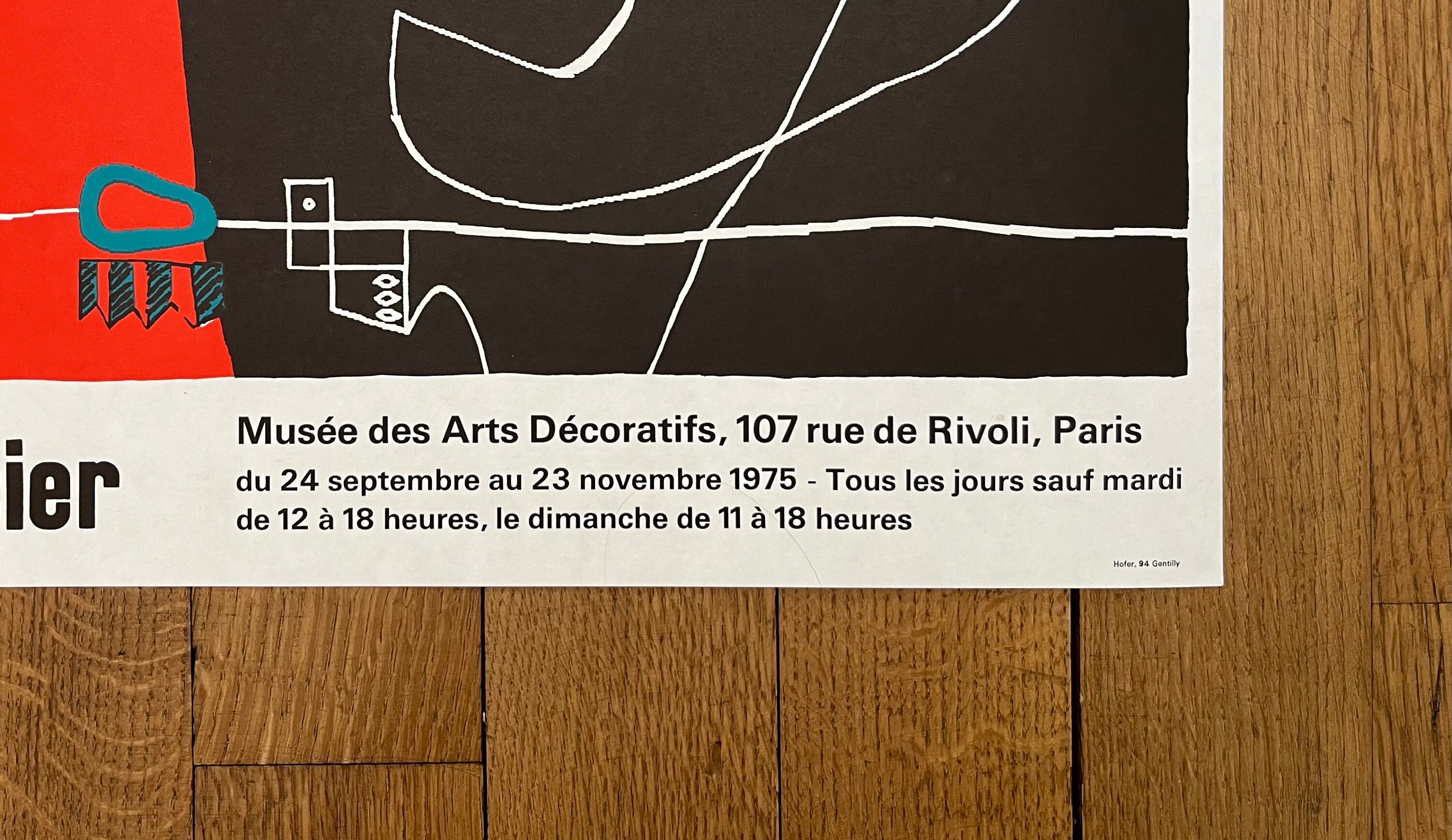 Le Corbusier 1954 Exhibition POSTER PRINT A5-A1 Vintage Advert Paris