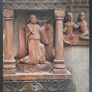 Swiss vintage museum exhibition poster medieval sculpture - 25.2"×40.2" (64×102cm)