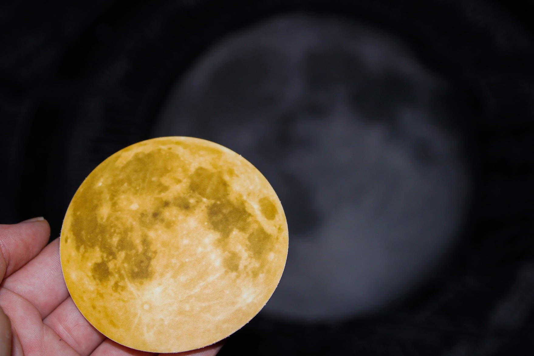 Yellow Super Moon Sticker Waterproof Laptop Sticker Full | Etsy