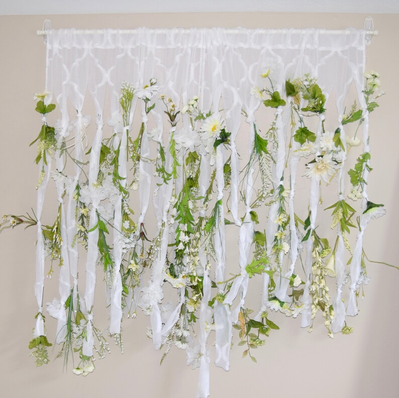flower curtain wedding