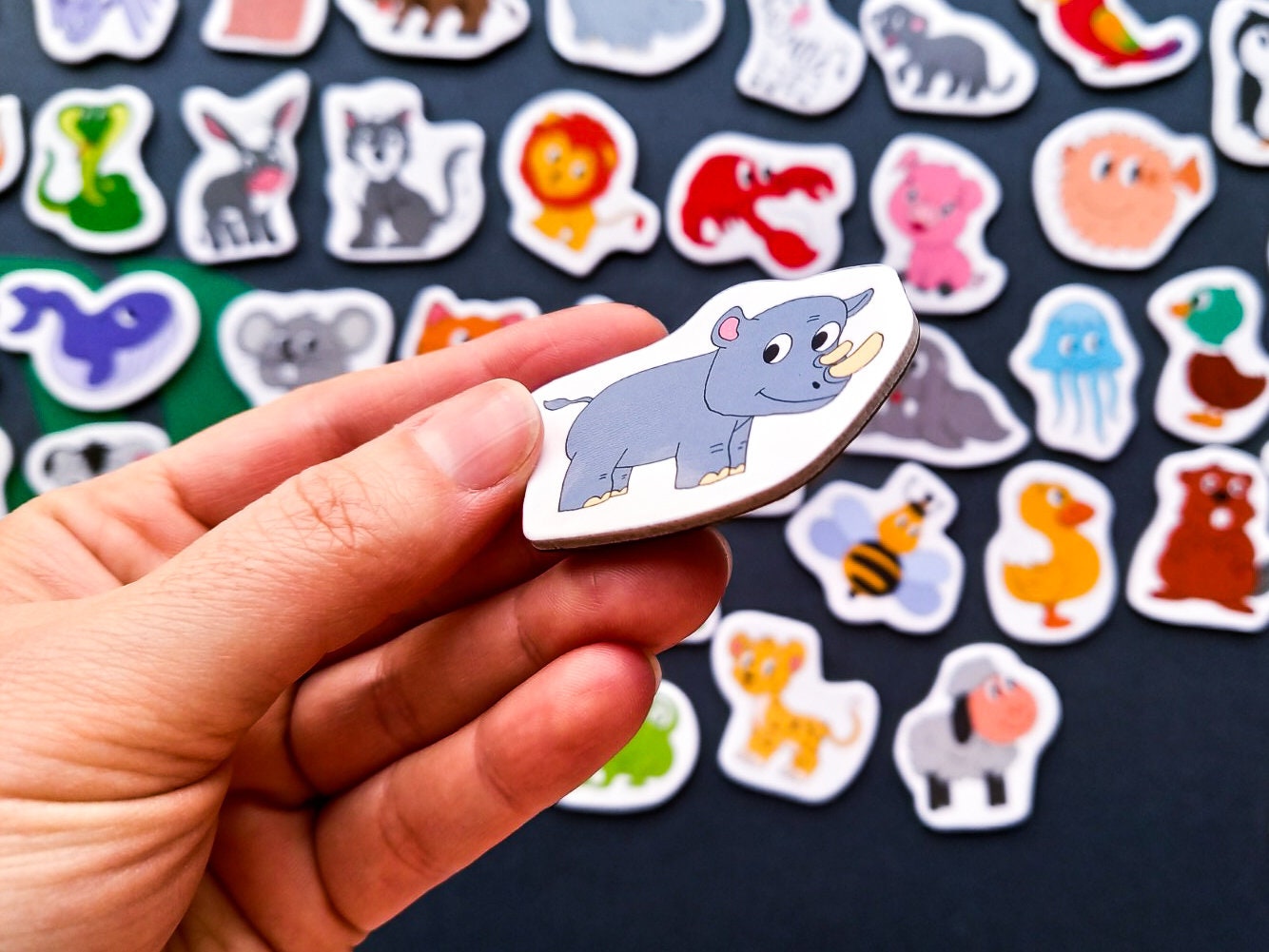 30 Magneti Da Frigo Per Bambini – Animali In Gomma Morbida, Giocattoli Educativi 1-3 Anni - 3
