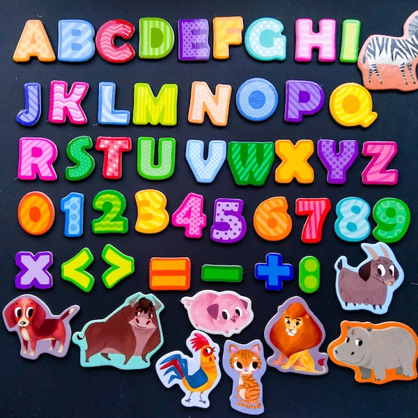 Aimants alphabet anglais pour tout-petits, ensemble de 52 lettres, jouet éducatif, aimants pour enfants, lettres et chiffres, ensemble d'aimants pour réfrigérateur