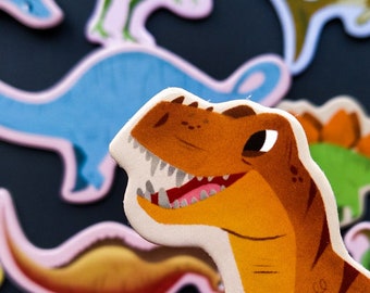 Dinosaurier Magnete für Kinder: Set von 15 illustrierten Dino Kühlschrank Spielzeug, pädagogisch