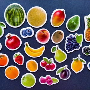 Aimants fruits et légumes, lot de 50, aimants de réfrigérateur pour enfants, aimants réalistes pour aliments, jouet éducatif, aimants pour tout-petits, décoration de cuisine image 7