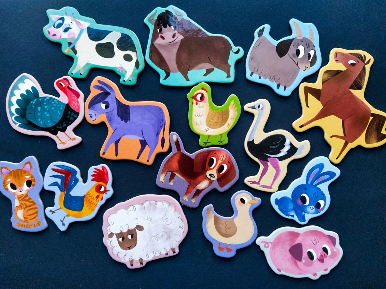 Cute for kids Set of 15 farm animals Farm animals Etsy