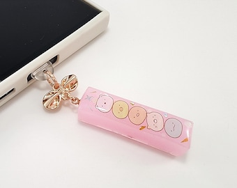 かわいいキャラクターの携帯電話チャーム、日本の架空のキャラクターのダストプラグ、UV樹脂ダストプラグ、USB Cダストプラグ、iPhoneダストプラグ