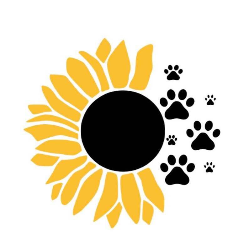 Download Sunflower Dog Print SVG Puppy SVG Doggie Image Cutting | Etsy