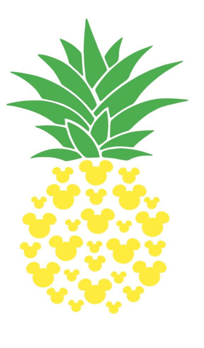 Mickey Pineapple SVG Mickey Pineapple Decal Pineapple Etsy