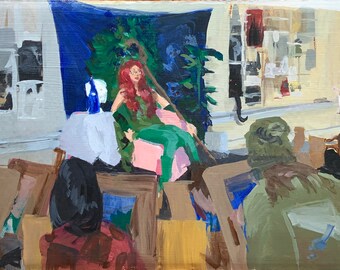 Just a painting class 1 - Acrylic Painting 14x30 inches