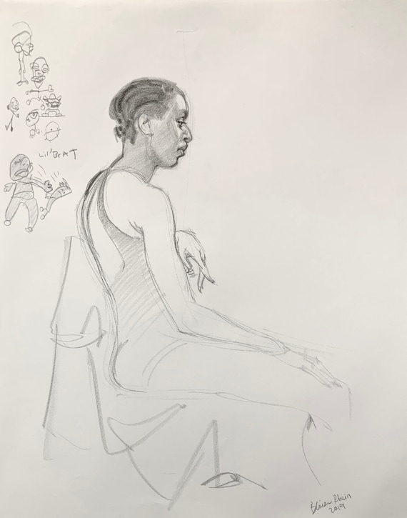 『女性』人物の鉛筆画 A2相当 女性』人物の鉛筆画 A2相当 女性』人物の鉛筆画 A2相当