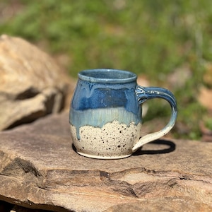Handmade Stoneware Coffee Mug in Pebble Beach Glaze