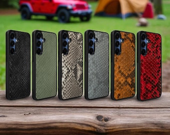 Funda de piel de pitón exótica para Samsung S25 Plus: estilo atrevido, protección delgada.