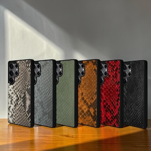 Exotic Python Leather Case for Samsung S25 Ultra – Bold Style, Slim Protection