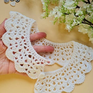 Cute bib collar in vintage style, also for children,Peter Pan collar for girls, lace collar image 7