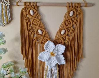 Makramee Wandbehang,Wanddekoration im Boho Look,Idee für dein Wohnzimmer