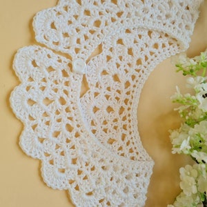 Cute bib collar in vintage style, also for children,Peter Pan collar for girls, lace collar image 6