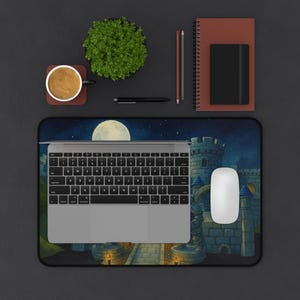 Classic Game Desk Mat: Anti-Slip Gamer Mousepad - Stormwind City Inspired