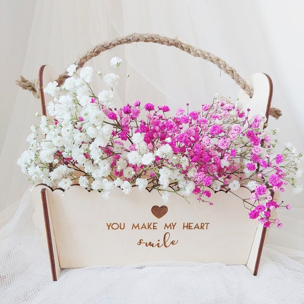 Flower box-Wedding gift-box for flowers-hochzeitsgeschenke geld-Wedding post box-Personalized gift-Aniversary-hochzeitspost