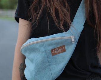 Handgemaakt denim heuptasje 'SUMMER EDITION' | Draagtas