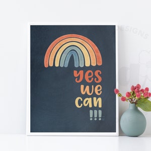 Ja, wir können Printable | Klassenzimmer Druck | Positiv Inspirierend | Digitaler Download Druck