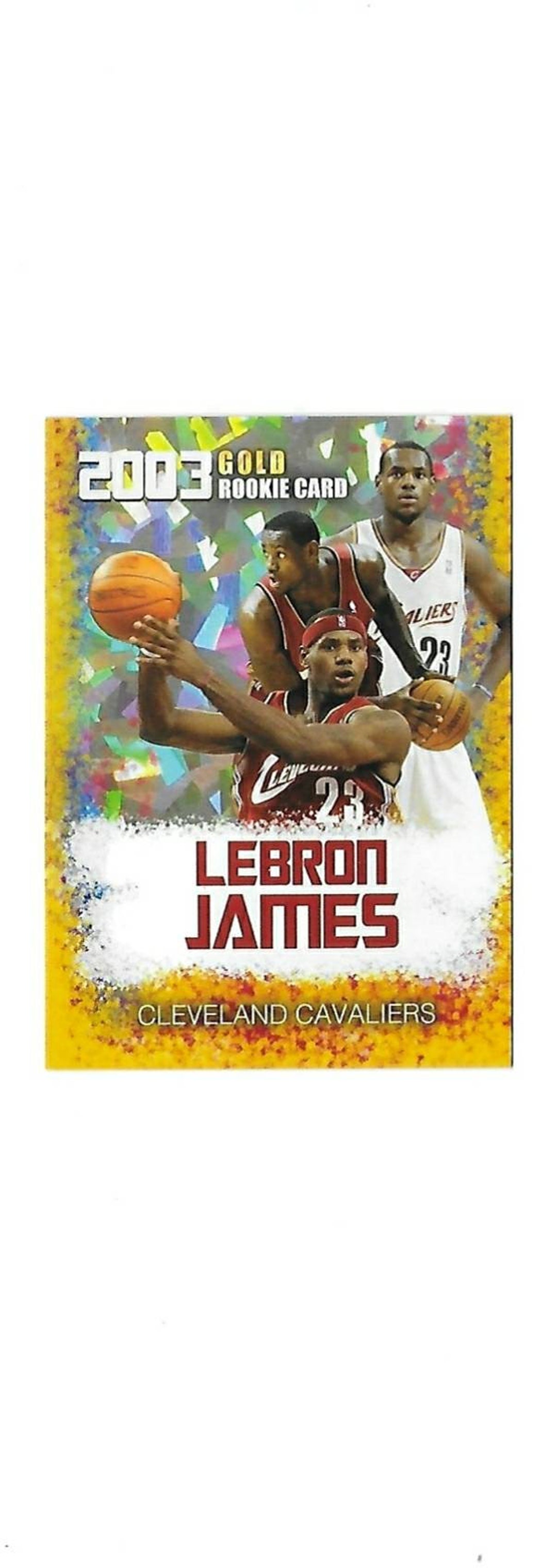 2003 Lebron James Rookie Gems Gold Card. Reprint Limited - Etsy