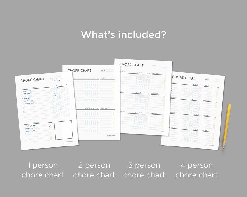 3 Person Chore Chart