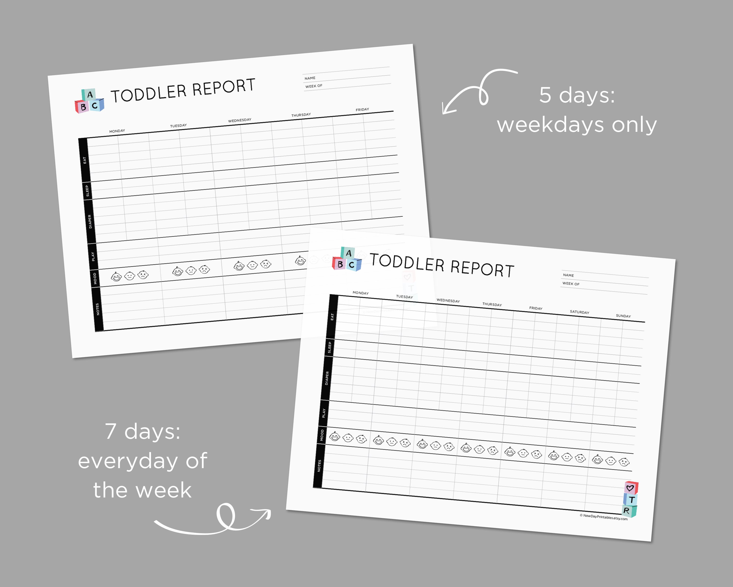 Weekly Daycare Report Printable Log For Nanny Daycare In home Weekly daycare report printable log for nanny daycare in home