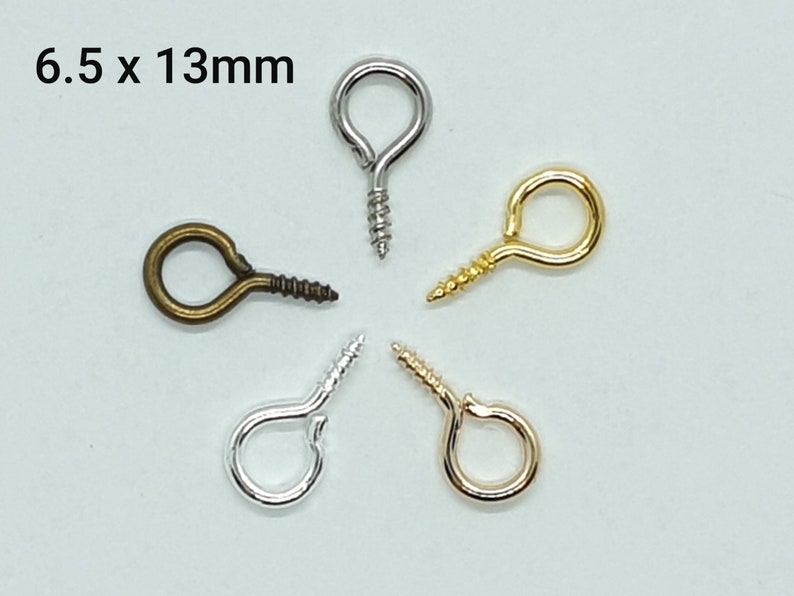 30pcs 6.5x13mm Eye Pins Hooks/ Eyelets Screw/ Pendant Bails Etsy