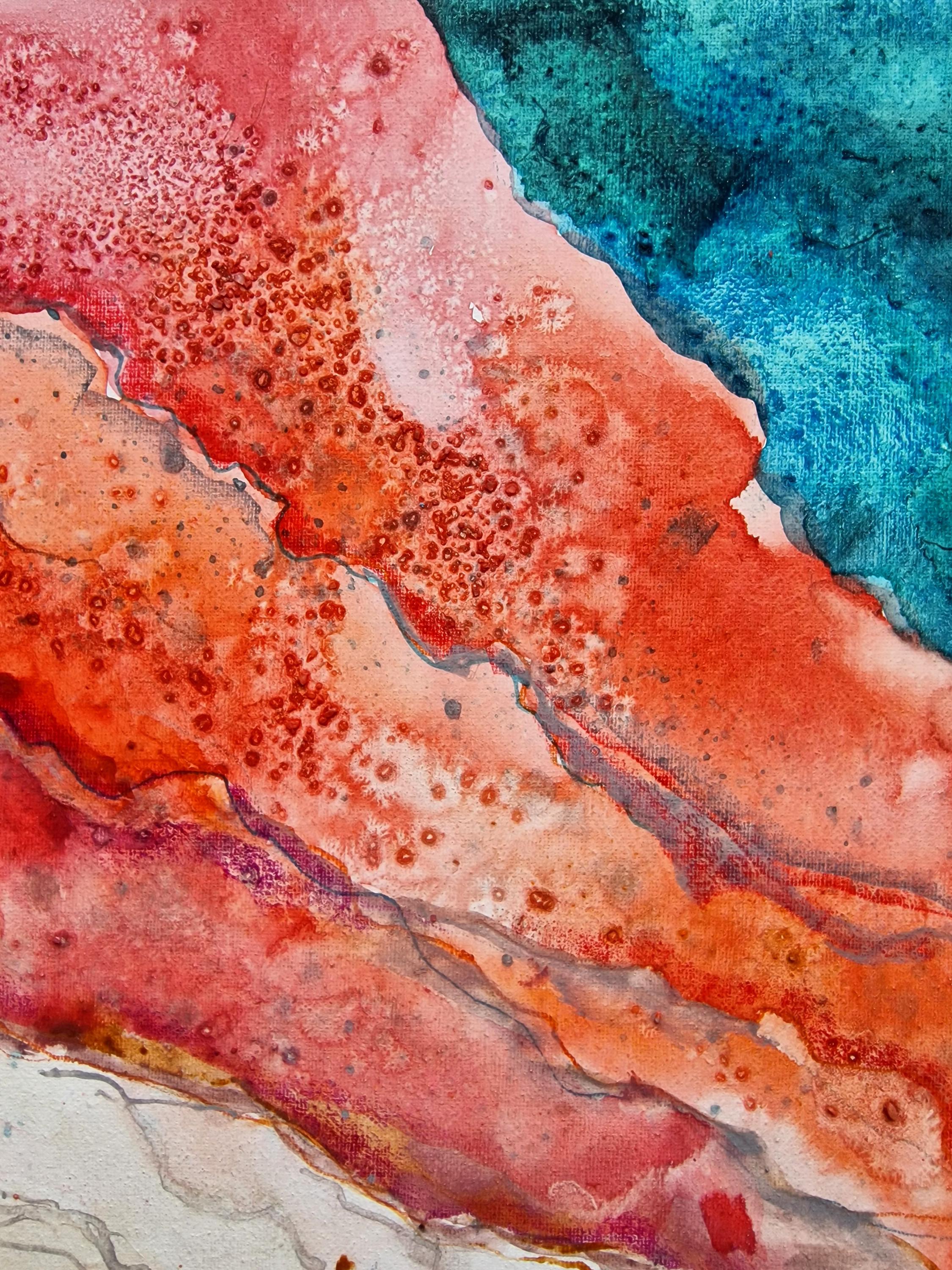 神秘的な水彩画 オリジナル絵画 スピリチュアルな人物 ファンタジーの