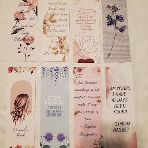 Bridgerton Quote Bookmarks 8 Pack
