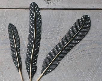 Quail- Hand Carved Wooden Feathers