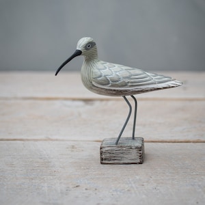 Mini Curlew - Hand Carved Wooden Bird