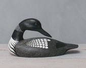 Loon Turned -15 quot L- Large - Hand Carved Wooden Bird