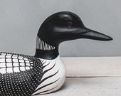Loon Straight - 13 quot l - Medium - Hand Carved Wooden Bird