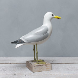 Seagull - 12&quot;H - Hand Carved Wooden Bird