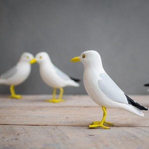 Mini Seagull- Hand Carved Wooden Bird