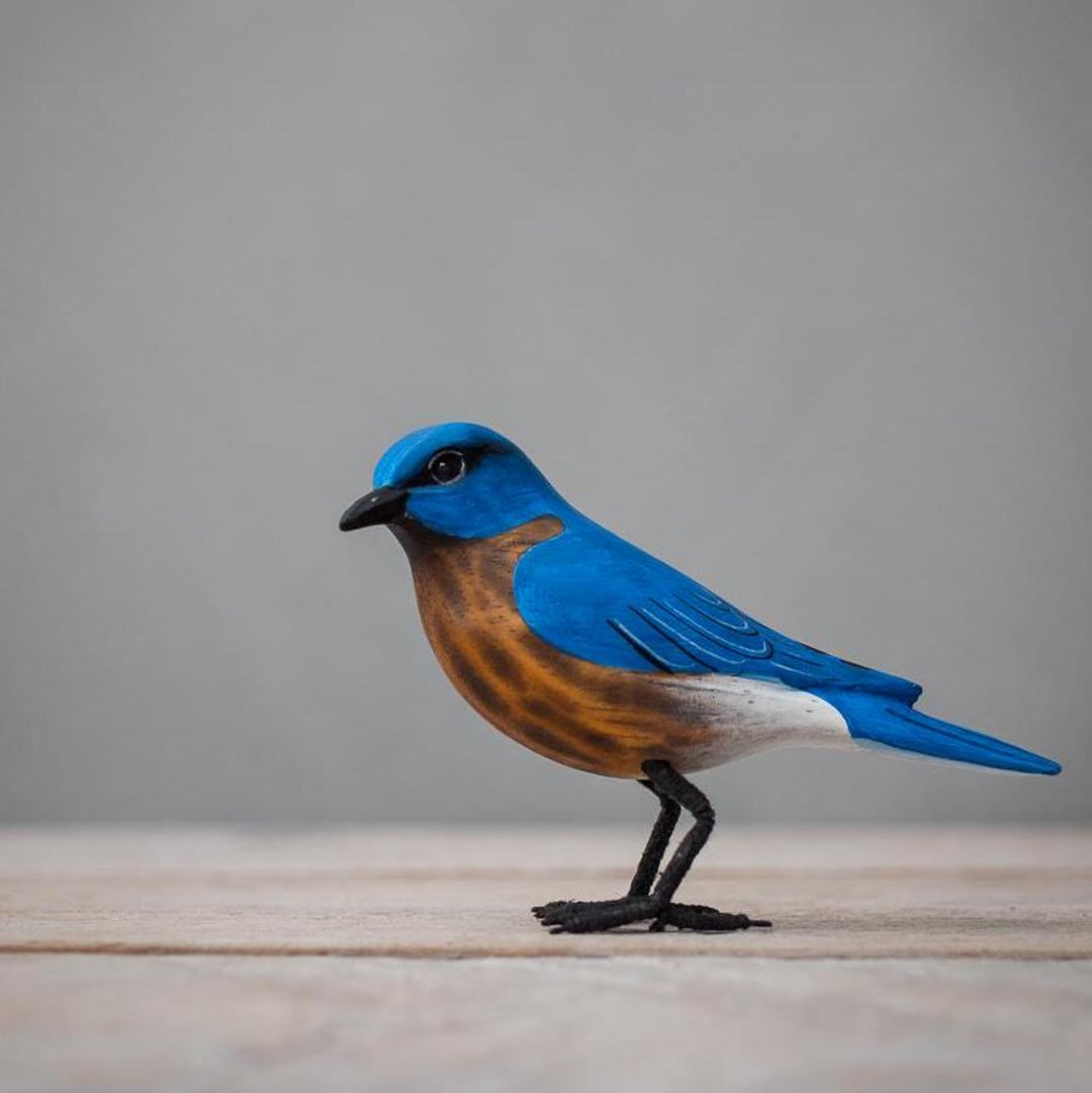 Blue Bird Wooden Miniature main image 0