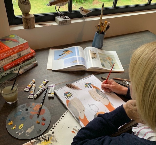 エボシクマゲラ - 高さ13インチ - 手彫りの木製鳥 - Etsy 日本