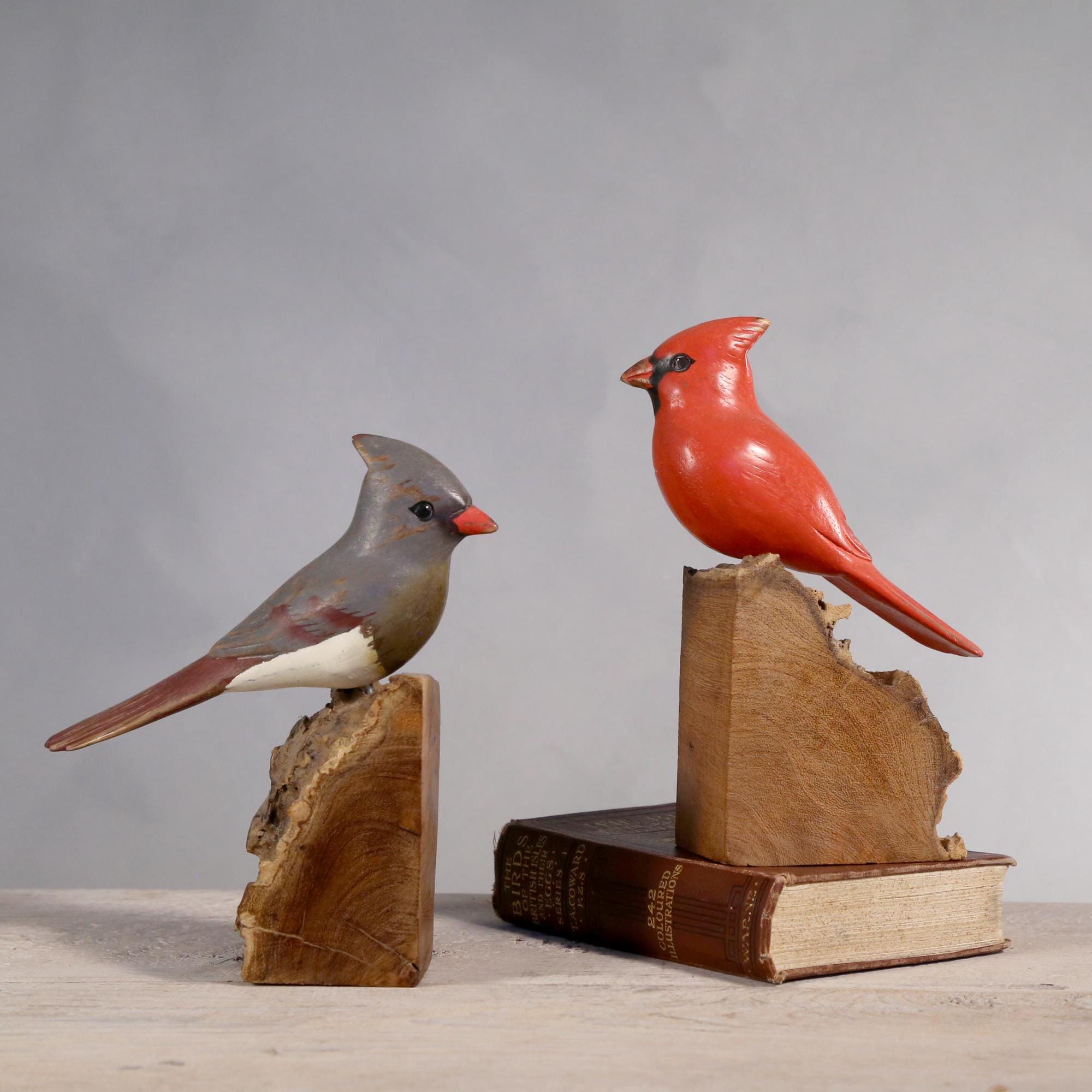 Hand Carved Mini Cardinal Figurine – 3