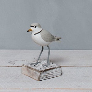 Piping Plover- Hand Carved Wooden Shorebird
