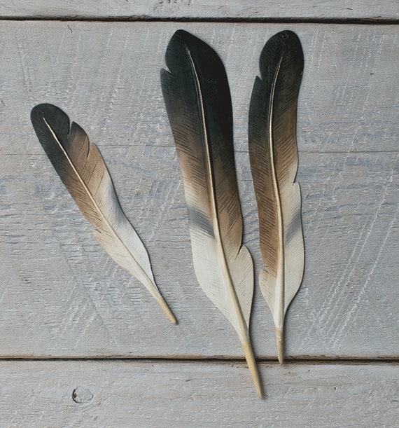 Osprey Hand Carved Wooden Feathers   Etsy Canada