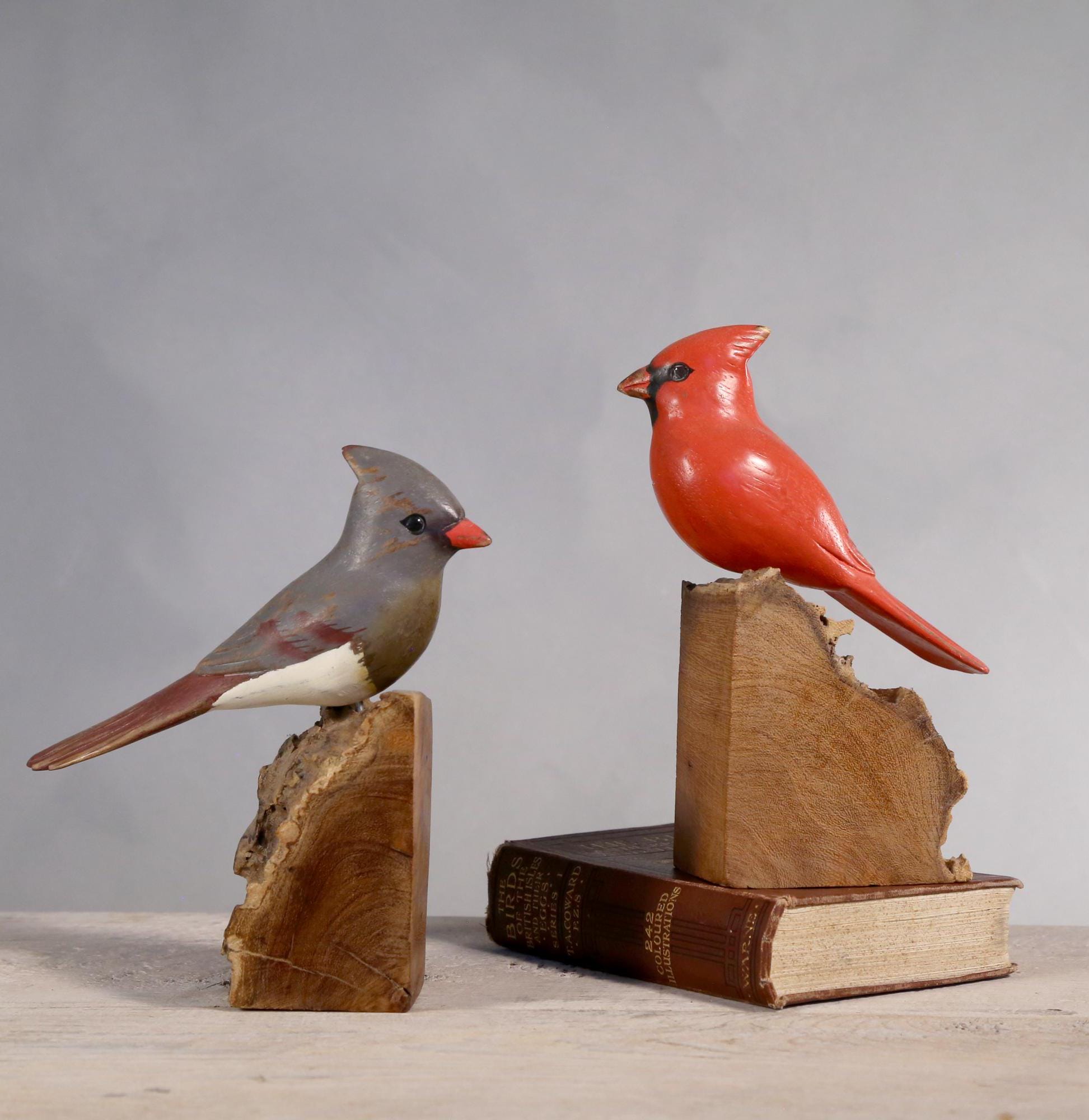 Hand Carved Wooden Cardinal Sculpture – Male | 7